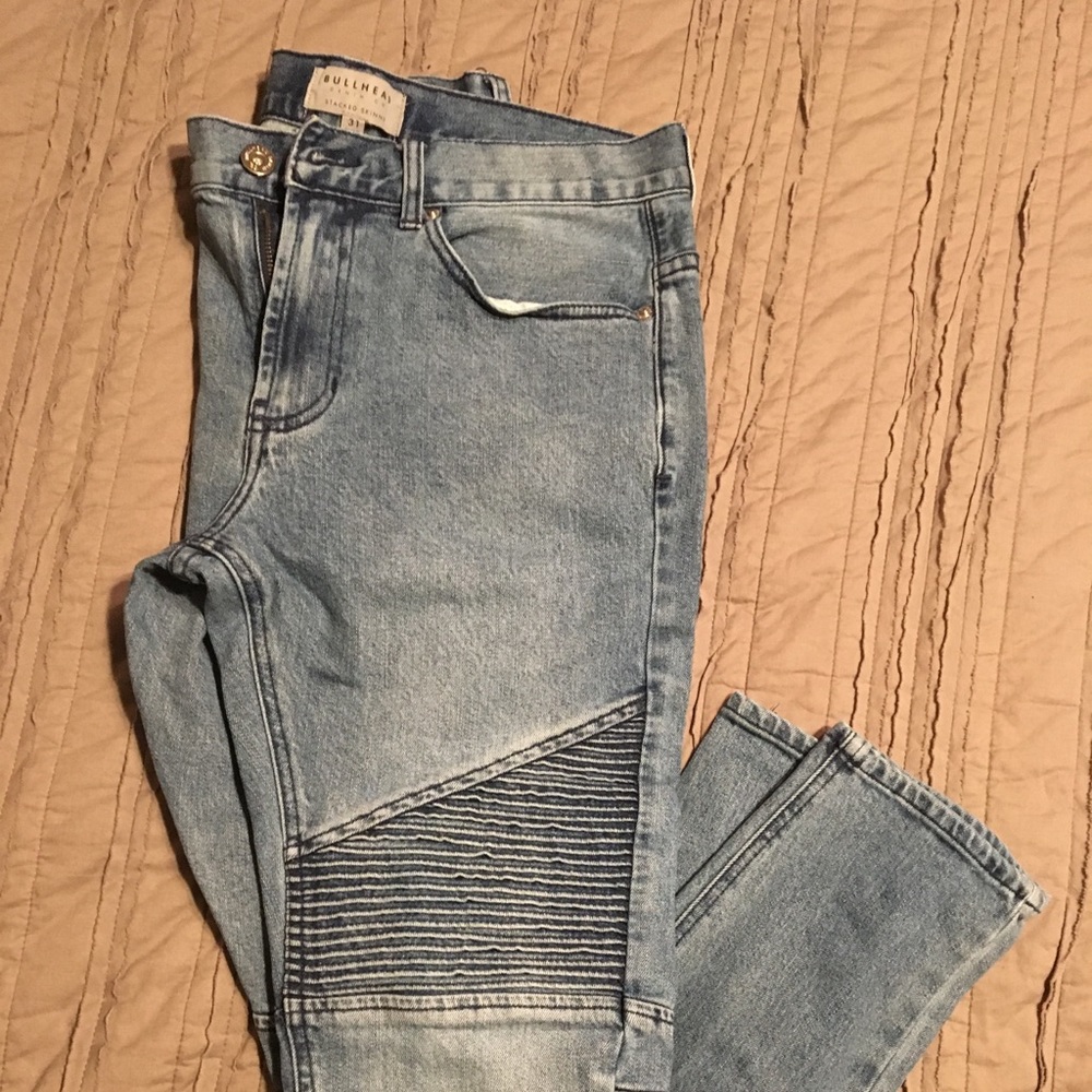 Men’s skinny moto jeans
